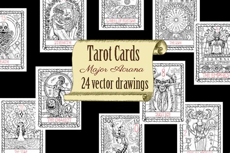 Vector Tarot Cards Major Arcana Illustrations Creative Market