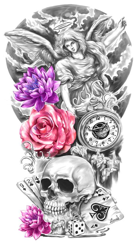 Full Sleeve Tattoo Design By Crisluspotattoos On Deviantart