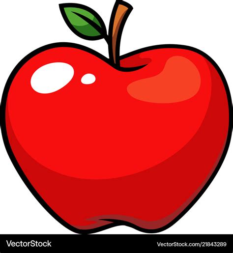 Apple Fruit Royalty Free Vector Image Vectorstock