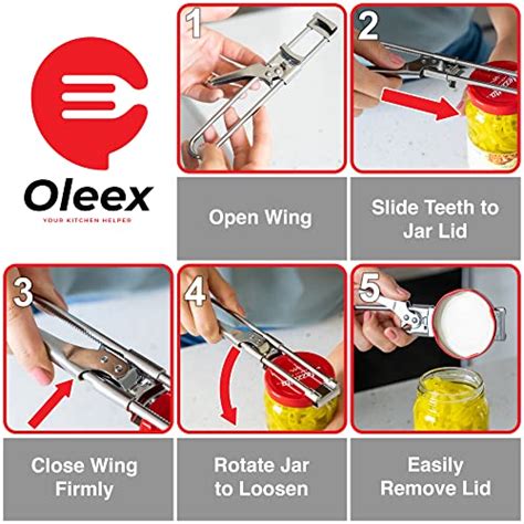 Oleex Jar Opener For Weak Hands With Keychain Bottle Cap Opener Easy