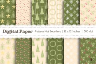 12 Pastel Christmas Digital Paper Pack Graphic By Heyv Studio