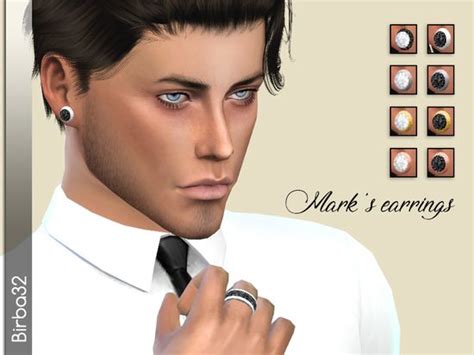 K Some Sparkles Earrings For Men 8 Recolors Base Game Match Them With The Rings Of The Same