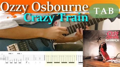 Ozzy Osbourne Crazy Train Cover Guitar Tab Lesson Youtube