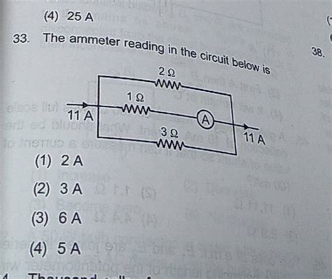 The Ammeter Reading In The Circuit Below Is Filo