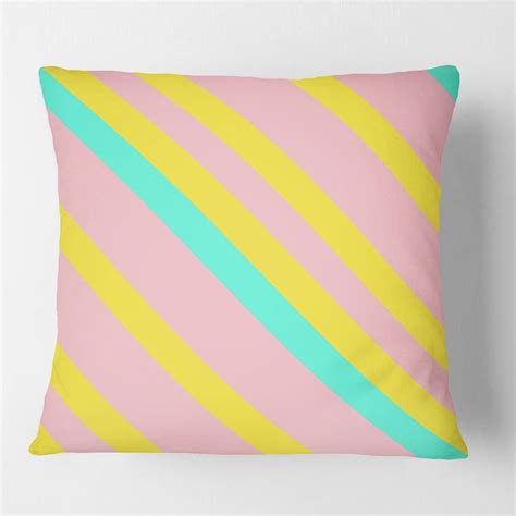 Designart Memphis Retro Neon Pattern Mid Century Modern Throw Pillow