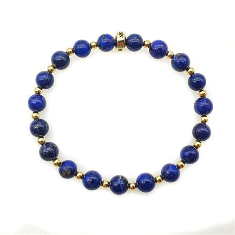 Lapis Lazuli Beaded Bracelet For Women Uk Ommo London