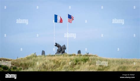 Naval Memorial For The Battle Of Utah Beach Normandy France Stock