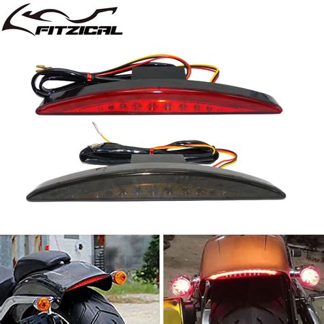 Motorcycle Rear Fender Tip Brake Led Tail Light Running Light For