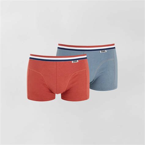 Lot De 2 Boxers En Coton Stretch Dim Homme Bleu Marine Kiabi 14 00