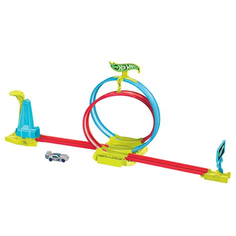 Hot Wheels Neon Speeders Laser Stunt Slamway Track Set Hpc