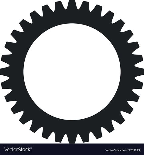 Single Gear Icon Royalty Free Vector Image VectorStock