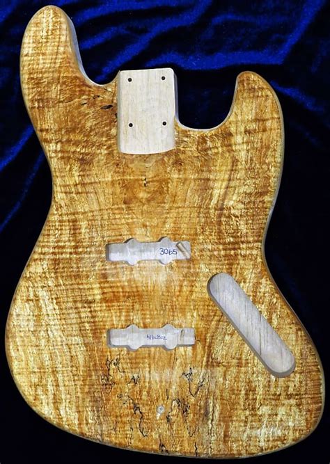 Flamed Spalted Maple Top Alder Jazz J BASS Style Body Reverb Canada