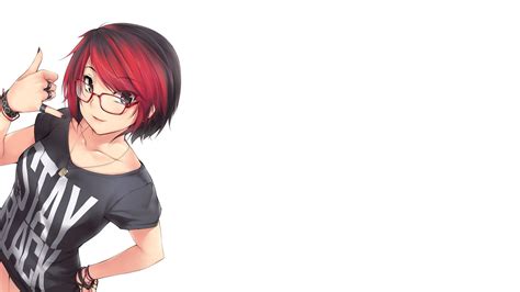 Anime Girl Short Hair Wallpapers Wallpaper Cave