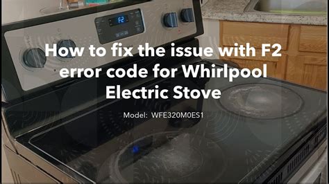 Household Appliance Fix The Issue F Error Code For Whirlpool