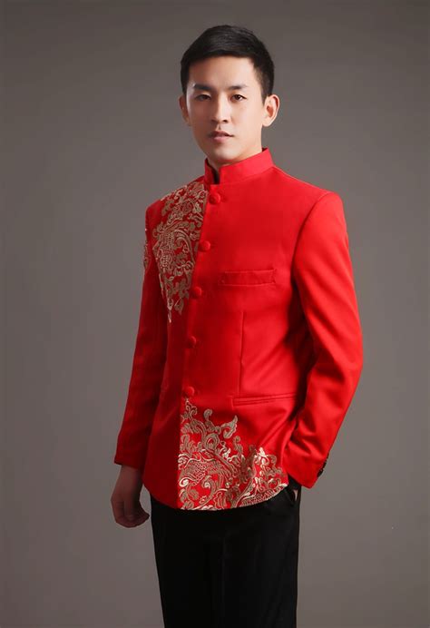 Modern Cheongsam Top Vestido Oriental Traditional Groom Qipao Red