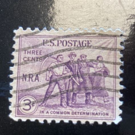 1933 Nra In A Common Determination 3 Cent Beautiful Stamp Rare Hard