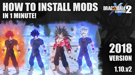 How To Install Mods Works In 2020 Dragon Ball Xenoverse 2 Easy In 1 Minute Youtube