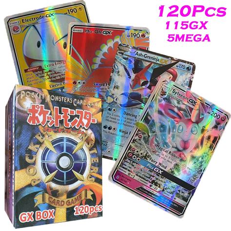 Pokemon Vstar Vmax GX Holographic Cards In English Letter With Rainbow