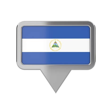 Premium Photo Nicaragua Flag Location Marker Icon 3d Rendering