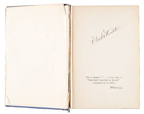1928 First Edition Of Babe Ruth S Own Book Of Baseball Special Limited