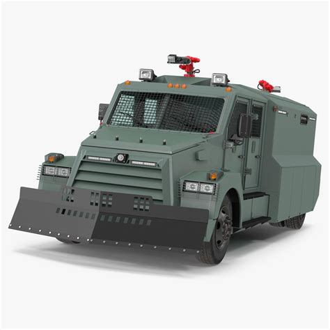 Riot Control Vehicle Green 3d Model 129 3ds Blend C4d Fbx Max