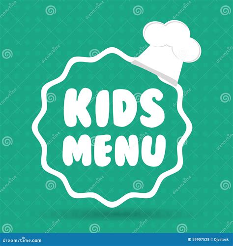 Kids Menu Design Stock Vector Illustration Of Cartoon 59907528