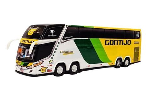 Miniatura Ônibus Gontijo Premium G7 4 Eixos 30 Centímetros 1800 G7 G8