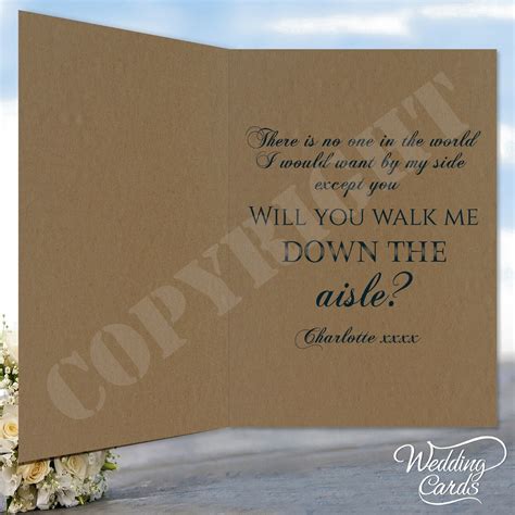 Will You Walk Me Down The Aisle Poem Card Someone Special Step Dad