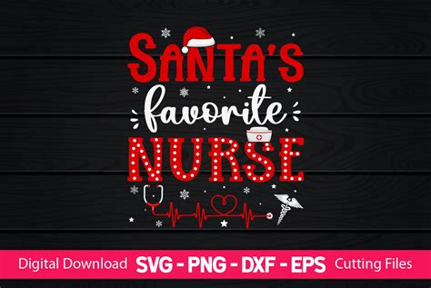 Santa S Favorite Nurse Graphic By CraftartSVG Creative Fabrica