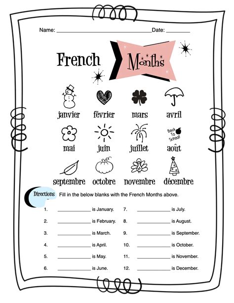 French Worksheet Wordmint Worksheets Library