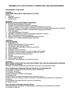 Fillable Online Spatial Planning And Land Use Management Regulations