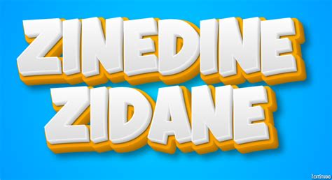 Zinedine Zidane Text Effect and Logo Design Celebrity