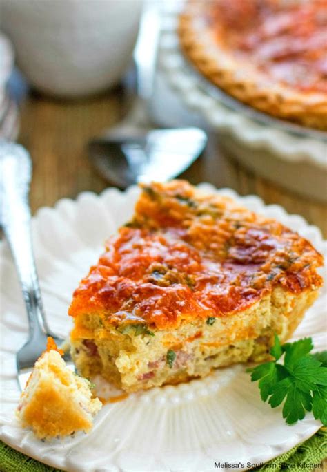 Easy Ham And Cheese Quiche Melissassouthernstylekitchen