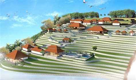 Bird View Wisata Melukat Pancoran Solas Architecture Design SketchUp