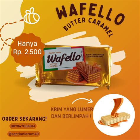 Wafello Butter Caramel Makanan And Minuman Snek Di Carousell