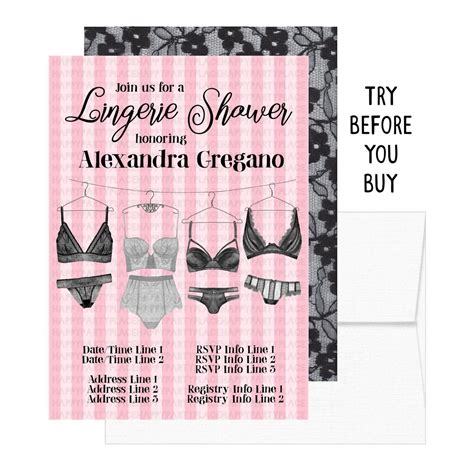 Lingerie Shower Party Invitation Bachelorette Party Party Invite VS Lingerie Shower Party