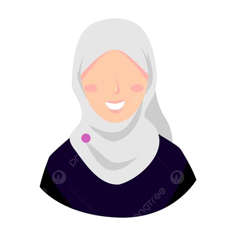 Gambar Karakter Muslim Wanita Gadis Avatar Avatar Akhwat Png Dan Vektor Dengan Background