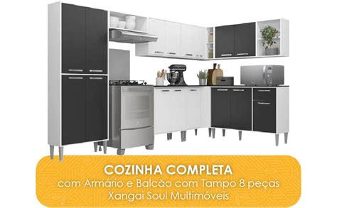 Cozinha Completa C Arm Rio E Balc O Xangai Soul Multim Veis Amazon Br