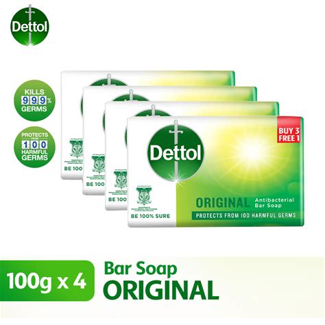 Dettol Antibacterial Body Bar Soap Original 100G 3 1 Fmcg My