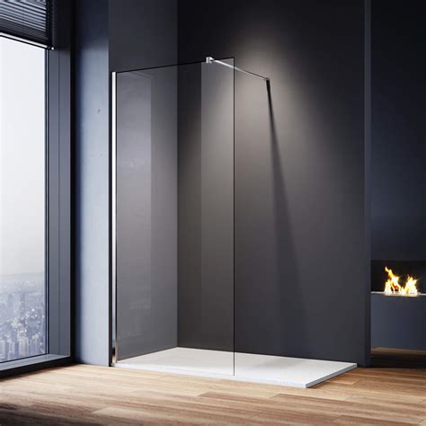 Buy Elegant 1200mm Walk In Shower Screen And 1500x700mm Slate Effect