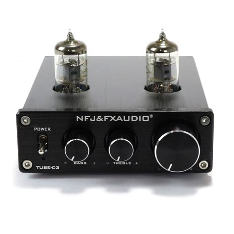 FX AUDIO TUBE 03 Valves 6K4 Stereo Preamplifier Black Audiophonics