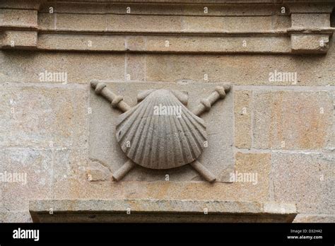 Shell symbol at Santiago de Compostela cathedral,Pilgrimage,Way of St ...