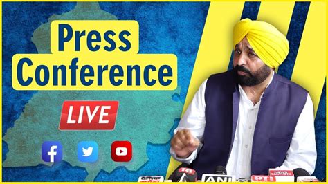 Live Cm Bhagwant Singh Mann Addressing A Press Conference At Punjab