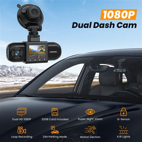 Nexpow Dash Cam Front And Inside 1080p Fhd Car Camera With Rear Ir