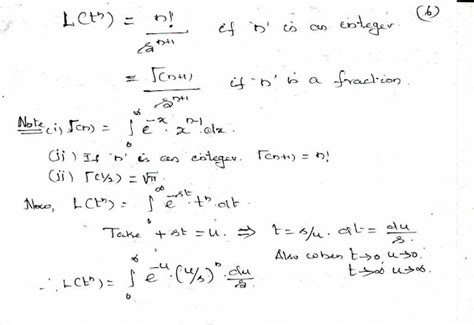 Tpgit Mathematics Laplace Transforms Of Standard Functions S First