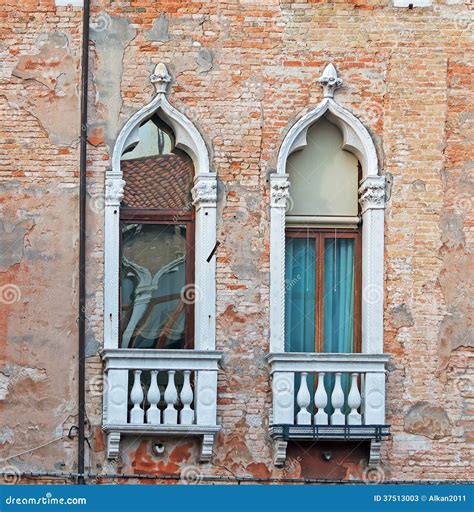 Two Windows In Venice Stock Image Image Of External 37513003