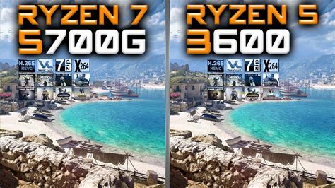 Ryzen 7 5700g Vs Ryzen 5 3600 Benchmarks 15 Tests 🔥 Youtube