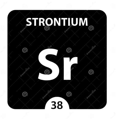 Strontium Sr Chemical Element Strontium Sign With Atomic Number Chemical 38 Element Of