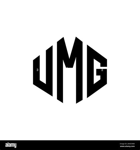 UMG letter logo design with polygon shape. UMG polygon and cube shape ...