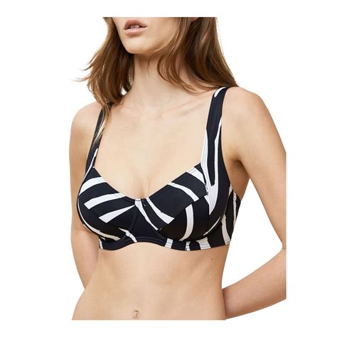 Triumph Bikini Σουτιέν Animal Print Μαύρο 10214535 M016 Skroutz gr